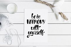 Be in harmony with yourself. Hand drawn typography design. SVG DXF PNG EPS Cutting Files Product Image 3