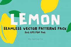 Lemon Seamless Vector Patterns Pack Product Image 1