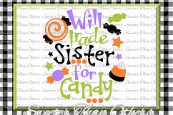 Halloween svg, Will Trade Sister For Candy svg Product Image 1
