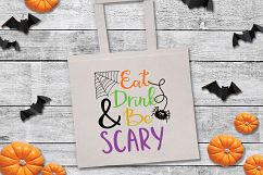 Eat Drink and Be Scary SVG Cut File - Halloween SVG EPS DXF Product Image 8