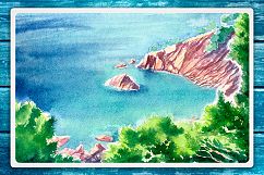 Seascapes. Watercolor illustrations. Product Image 7