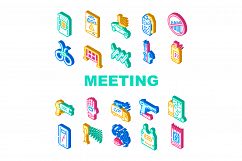 Protests Meeting Event Collection Icons Set Vector Product Image 1