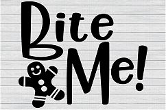 Bite Me Gingerbread Man SVG Product Image 1
