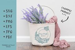 Floral Circle Photo Frame Design - SVG EPS DXF PNG PDF JPG Product Image 5