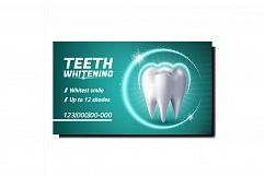 Teeth Whitening Treatment Promotion Banner Vector Product Image 1