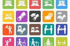 150 Academics Filled Round Corner Icons Product Image 2