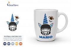 Football Unicorn SVG - Cheer Boy Unicorn SVG Cut Files Product Image 1