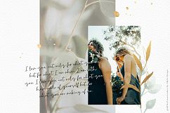 Gold leaf watercolor alphabet clipart Product Image 5
