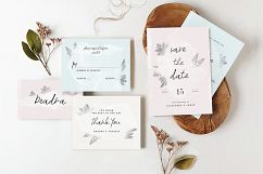 Watercolor Sprigs Wedding Invitation Suite Product Image 5