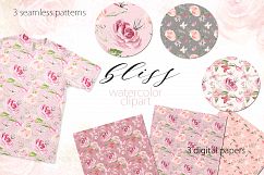 Watercolor flower clipart. Bliss. Product Image 2