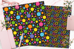 Rainbow Black Seamless Digital Patterns Product Image 5