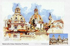 Watercolor Urban Sketcher Photoshop Action Product Image 6
