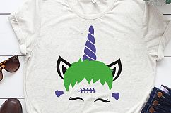 Halloween Unicorn Face SVG DXF Cut File, Unicorn Face SVG Product Image 3