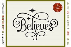 BELIEVES in the Magic - Christmas design in SVG DXF EPS PNG Product Image 1