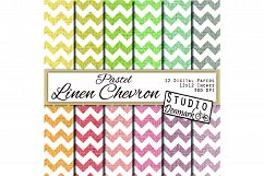 Pastel Linen Chevron Digital Paper - 12 Pack Product Image 1