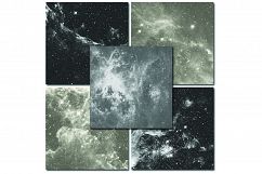 Black and White Galaxy Digital Paper - "Deep Space" - Galaxy Product Image 2