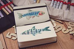 Aquarium Fishes Watercolor Clipart Product Image 13