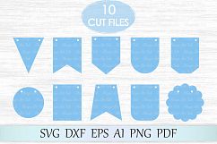 Bunting banner flag svg, Bunting banners svg, Banners svg file, Bunting banner clipart, Banners clip art, Banners vector, Pennant svg file Product Image 1