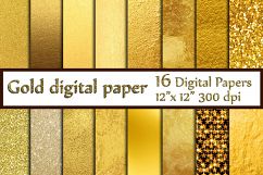 Gold Foil Digital Paper Product Image 1