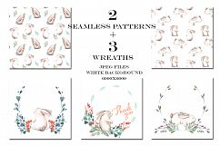 Rabbits. Watercolor clip art. Product Image 4