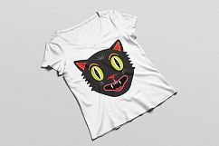 Vintage Vector Halloween Cats Product Image 2