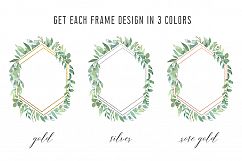 Watercolor Geometric Foliage Frames Product Image 2