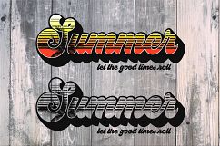 Summer Time - SVG Cut Files - Vinyl Cutters, Screen Printing, Silhouette, Die Cut Machines, &amp; More Product Image 1