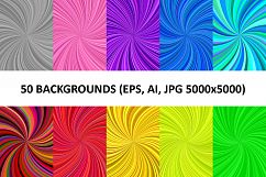 50 Spiral Backgrounds (AI, EPS, JPG 5000x5000) Product Image 1