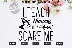 I Teach Tiny Humans - You Can&#039;t Scare Me Design for T-Shirt, Hoodies, Mugs and more Product Image 1