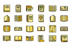 Catalogue icons set vector flat Product Image 1