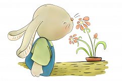 Rabbit in the Garden | Clip art illustration | JPEG/PNG Product Image 4