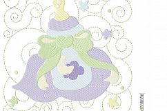Baby Quilt Block 2 - Machine Embroidery Design in 3 sizes Product Image 3