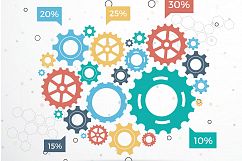 Gear Infographic vector design. Product Image 1