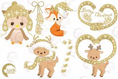Christmas Critters, Christmas animals clipart, graphics, illustrations AMB-1526 Product Image 3