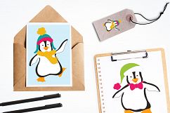 Christmas Penguins graphics and illustrations Product Image 4