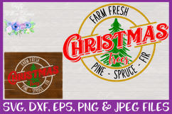 Farm Fresh Christmas Trees SVG Farmhouse Christmas SVG Product Image 1