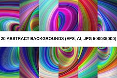 20 Abstract Backgrounds AI, EPS, JPG 5000x5000 Product Image 1
