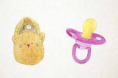 Watercolor Baby Shower Clipart, Baby Shower Clip Art Product Image 4