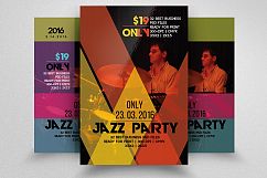 2 Layout Jazz Music Party Flyer Product Image 1
