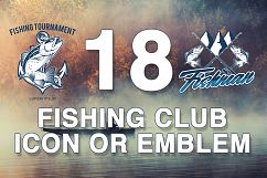 18 Fishing club icon or emblem Product Image 2
