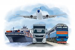 transports cargo hand painting vector Product Image 1