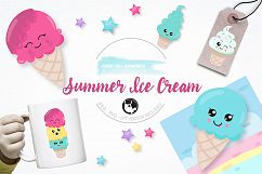 Summer Ice Cream graphics and illustrations Product Image 1