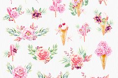 Watercolor Sweet Flowers Product Image 4