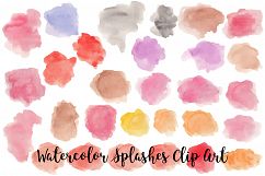 Watercolor Splashes Clip Art, Transparent PNG Product Image 3