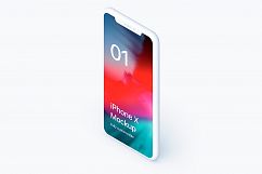 iPhone XS Clay 20 Mockups Scenes 5K - PSD Product Image 14
