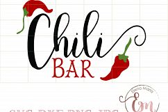 Chili Bar Svg, Dxf, Png, Jpg File, Instant Download, Sign Making, Printable, Christmas, Fall, Vector, Cricut or Silhouette Cut file Product Image 1