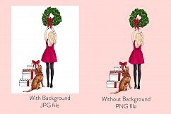 Fashion illustration - Christmas Girl 7 - Blonde Product Image 2
