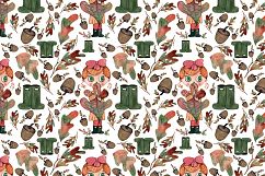 Hand Drawn Watercolor Autumn Girl SET Product Image 2