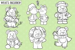 Bear Christmas Digital Stamps Product Image 2