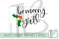 Be Merry Y'all SVG Product Image 2